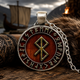Кулон в виде руны Викинга подвеска с символикой викингов Vikings амулет серебристый - изображение 1