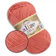 Пряжа Alize Diva (Алізе Діва) Корал №619, літня нитка 100г/350м, мікрофібра для в'язання гачком та спицями - зображення 1