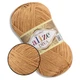 Пряжа Alize Diva (Алізе Діва) Карамель №369, літня нитка 100г/350м, мікрофібра для в'язання гачком та спицями - зображення 1