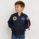 Стильная детская куртка-бомбер в стиле NASA, 135см 8-9 років, Темно-синий - изображение 2