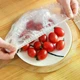 Пакети на гумці для тарілок еластичні для зберігання продуктів 50 штук, поліетиленові пакети-кришки для зберігання в холодильнику (пакет р-50) - зображення 5