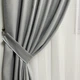Микровелюровые шторы светло-серого цвета на тасьме 2шт. 150х270 ALBO 000353732 - изображение 2