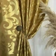Шторы жаккард "Вензель" золотистый 150х270 см, 2шт, тасьма ALBO (2000003539277) - изображение 5