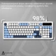 Клавиатура Ajazz AF98 Black USB-C Glacier Blue (AF98-GB) - изображение 8