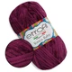 Пряжа плюшева Етрофіл Йонка Бебі, Etrofil Yonca Baby, Марсал №70609, 100 г/120 м, поліестер, для в'язання спицями та гачком, для іграшок, пледів - зображення 1