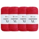 Упаковка YarnArt Macrame XL, Малиновий №143, шнур поліестеровий 3мм, 4шт, для сумок, макраме і декору - 130 м/250 г, 4 мотки - зображення 1