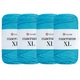 Упаковка YarnArt Macrame XL, Бирюзовый №152, шнур полиэстеровый 3мм, 4шт, для сумок, макраме и декора - 130 м/250 г, 4 мотка - изображение 1