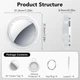 Набор 2 Bluetooth-трекеры QCOQ для Apple Find My iOS, ключей, багажа, кошелька, IP67, 100 дБ, CR2032, с чехлами - изображение 2