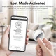 Набор 2 Bluetooth-трекеры QCOQ для Apple Find My iOS, ключей, багажа, кошелька, IP67, 100 дБ, CR2032, с чехлами - изображение 5