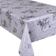 Клеенка на стол рулон Glossy MA-5402/5419-1 ПВХ 1.37х20 м тканевая основа Серый - изображение 1