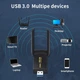Двохдіапазонний бездротовий AX1800 WiFi-приймач FENVI 1800 Мбіт/с WiFi 6 USB адаптер, 2,4 ГГц/5 ГГц, USB 3.0 адаптер, мережна карта для ноутбука/ПК з Windows 10/11 Black (FU-AX1800) - зображення 2
