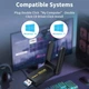 Двохдіапазонний бездротовий AX1800 WiFi-приймач FENVI 1800 Мбіт/с WiFi 6 USB адаптер, 2,4 ГГц/5 ГГц, USB 3.0 адаптер, мережна карта для ноутбука/ПК з Windows 10/11 Black (FU-AX1800) - зображення 5