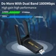 Двохдіапазонний бездротовий AX1800 WiFi-приймач FENVI 1800 Мбіт/с WiFi 6 USB адаптер, 2,4 ГГц/5 ГГц, USB 3.0 адаптер, мережна карта для ноутбука/ПК з Windows 10/11 Black (FU-AX1800) - зображення 6