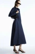 Сукня жіноча COS cutout-waist midi shirt dress 1164242001 Eur 42 Синій - зображення 2