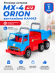 Толокар-каталка "МХ-4" 412 ORION грузовик КАМАЗ, прорезиненные колёса, высокая спинка-ручка, до 25 кг, для детей от 1 года Голубая - изображение 1