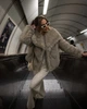 Шуба укороченная - Classyme - S - Светло-серый - (22sh) - изображение 4