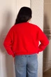 Кардиган INEDIT 24003 Red ONE SIZE - зображення 3