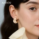 Серьги AJIDOU, модные и элегантные серьги с цветочным узором, ретро-украшения для ушей, изысканный и дорогой дизайн, новогодний подарок для девушки. - изображение 6