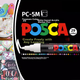 Набор акриловых маркеров Uni Mitsubishi POSCA, 8 цветов, средний размер, модель PC-5M, для рисования и граффити - изображение 5