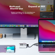 ORICO USB3.2 Док-станція розширення Gen2 Концентратор з алюмінієвого сплаву, спліттер для настільних комп'ютерів та ноутбуків, семипортовий конвертер-хаб M3U7-G2 - зображення 5