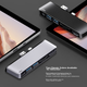 Док-станція розширення Isky Microsoft Surface Pro 7, конвертер USB-C, високошвидкісний USB-адаптер передачі даних, кабель-перетворювач HDMI для відеопроекції та дзеркального відображення екрана, планшетний ноутбук із шістьма входами та двома виходами - зображення 12