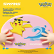 Шапочка для плавания SWANS Pokemon детская силиконовая с Пикачу, цвет макарон - изображение 6