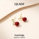 Серьги Qlady женские красные с серебряной иглой, ювелирные украшения - изображение 8