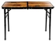 Стіл туристичний Vilde 489400 розкладний 2в1 80 x 40 x 33/60 см Коричневий (5900670121645) - зображення 1