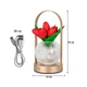 Настольная лампа Lesko Tulips Crystal ZBTSYJX0417 Red светильник ночник в виде букета тюльпанов в колбе 5шт - изображение 4