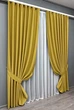 Комплект штор VR-Textil шенилл 2 шт 150x270 см горчичный (1897ш) - изображение 3