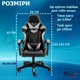 Крісло ігрове GAMING CHAIR G-001 колір чорний-сірий - зображення 9