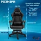 Кресло игровое GAMING CHAIR G-001 с подставкой для ног, цвет черный/черный - изображение 10