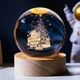 Декоративний 3D нічник кришталева куля «Дід мороз» USB - зображення 1