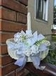 Корзина из лозы на Спаса, корзина для первенства фруктов, корзина с белым декором - изображение 1