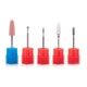 Фрезы алмазные Nail Drill набор 5 шт. для тонкой кутикулы (красная насечка) - изображение 2