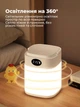Ночник XH4800 LED с часами сенсорный, регулировка яркости, белый - изображение 3