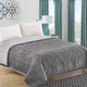 Покрывало велюровое COLORFUL VELURE COVER QUILTED принт цветы, 220x230 Темно-серый - изображение 1