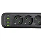 Сетевой фильтр-удлинитель 5 розеток 3xUSB-A 1xUSB-C 5м черный HP-5-40 - изображение 4
