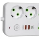 Мережевий фільтр-подовжувач 4 розетки 2xUSB-A 1xUSB-C 3м білий HP-5-45 - изображение 5