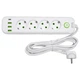 Сетевой фильтр-удлинитель 4 розетки 3xUSB-A 1xUSB-C 3м белый HP-5-37 - изображение 2