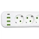 Сетевой фильтр-удлинитель 4 розетки 3xUSB-A 1xUSB-C 3м белый HP-5-37 - изображение 4
