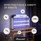 Aspectek електричний знищувач комах 20W для приміщень, проти мух та комарів, з лампами в комплекті - изображение 4