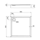 Душевой поддон акрил квадрат Qtap Tern 309912C 90x90x12 см + сифон - изображение 2