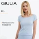 Жіноча футболка з бавовняного трикотажу в рубчик Giulia RIB 4812/010 S Blue-light, однотонна, повсякденна - зображення 1