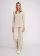 Женский комплект из ангоры Giulia SWAGGIT 5343/280 S, Beige, лонгслив и брюки, трикотажный, с узором, бежевый - изображение 8