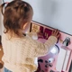 Бизиборд деревянный 60×40 см розовый с фонариком, развивающая игрушка Montessori для детей - изображение 4