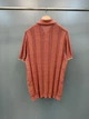 Мужская трикотажная футболка поло кирпичного цвета Brunello Cucinelli Henley из льна и хлопка размер M - изображение 4