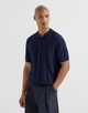 Мужская синяя трикотажная футболка-поло Brunello Cucinelli Henley из льна и хлопка размер M - изображение 6