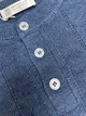 Мужская синяя трикотажная футболка-поло Brunello Cucinelli Henley из льна и хлопка размер M - изображение 10