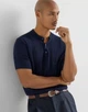 Мужская синяя трикотажная футболка-поло Brunello Cucinelli Henley из льна и хлопка размер M - изображение 13